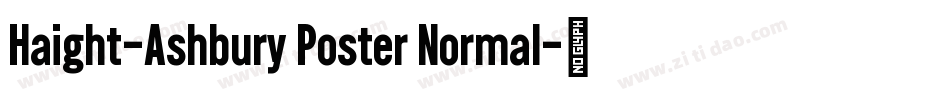 Haight-Ashbury Poster Normal字体转换